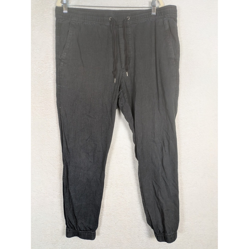 Gap Jogger Pants Men's Size L Black Elastic Waist Drawstring Relaxed Casual